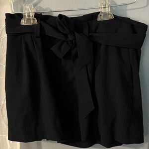 Navy paper bag shorts